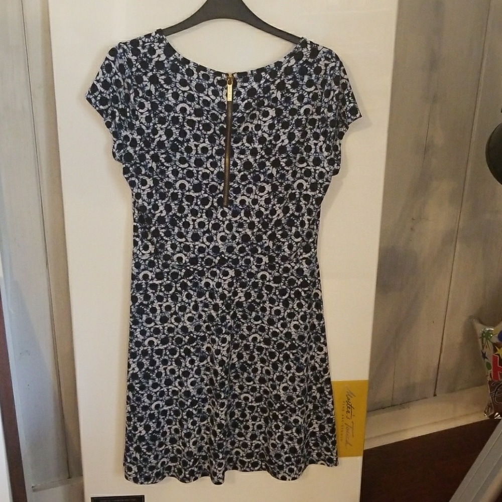 Michael Kors navy blue white batik look dress - Picture 2 of 4